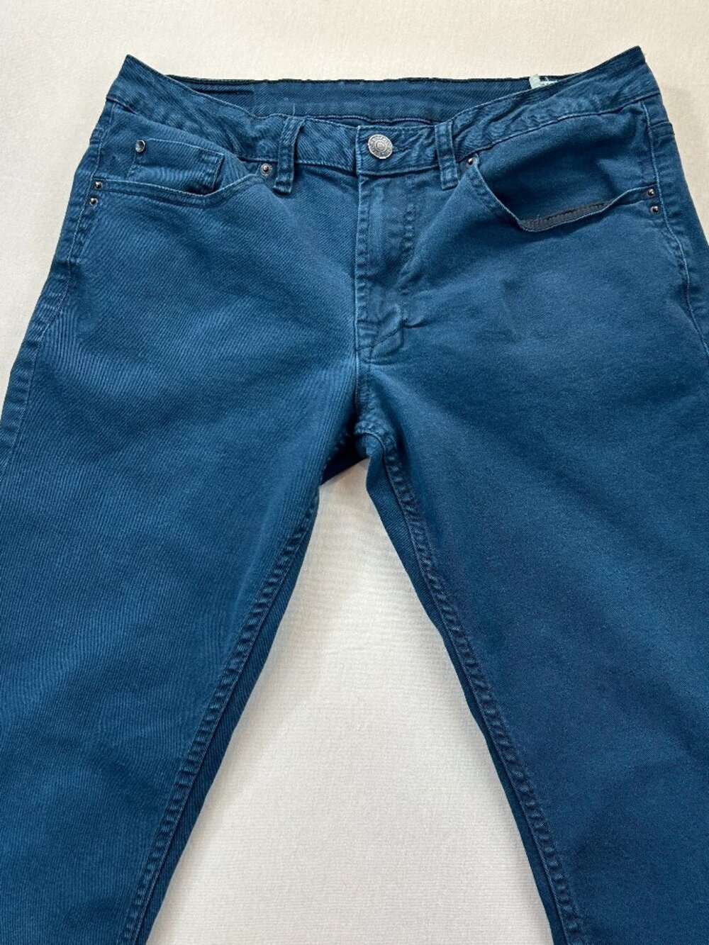 Buffalo David Bitton Sam-X Jeans Mens Sz 32x32 Blue Denim Slim Straight Stratch